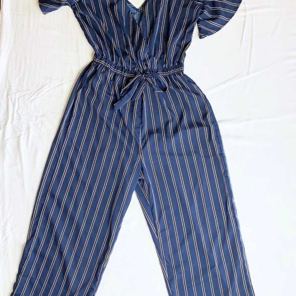 Hint of Blush - Stripped Jumpsuit